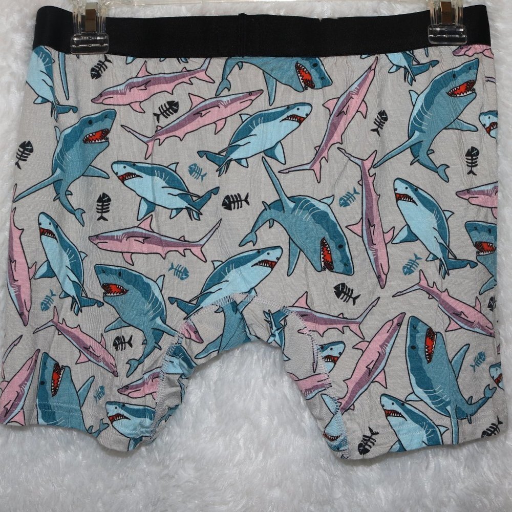 MeUndies men's boxer briefs sharks large NEW Limited Quantity - Picture 2 of 4